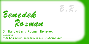 benedek rosman business card